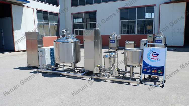 300L Milk Pasteurizing cooling filling line