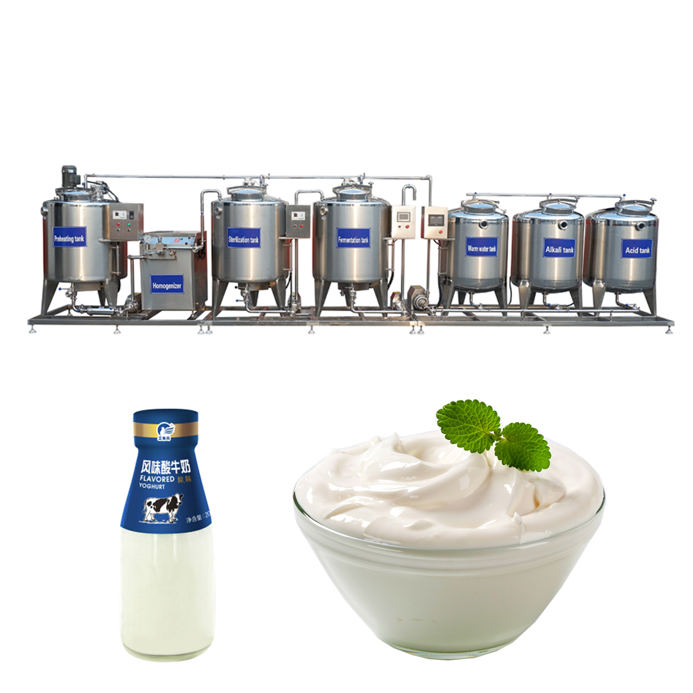 500L Dairy Milk Powder Yoghurt Production Plant with Cup Filling Sealing Machine